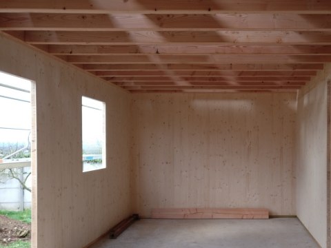 Maison en CLT NOVATOP : chantier (vue intérieure_2)